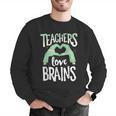 Teachers Love Brains Halloween Costume Trick Treat Zombie Men Graphic Sweatshirt, funny gift Teachers Love Brains Halloween Costume Trick Treat Zombie Men Graphic Sweatshirt, funny gift