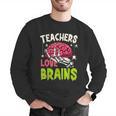 Teachers Love Brains Skeleton Halloween Teacher Funny Men Graphic Sweatshirt, funny gift Teachers Love Brains Skeleton Halloween Teacher Funny Men Graphic Sweatshirt, funny gift