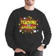 Teaching Is My Superpower Retro Comic Teacher Men Graphic Sweatshirt, funny gift