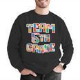 Team 5th Grade Building Blocks Bricks Theme Teacher Team For Men Women Kids Men Graphic Sweatshirt, funny gift
