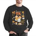 Team TK Crew Preppy Coquette Bow Pumpkin Fall TK Teacher Men Graphic Sweatshirt, funny gift
