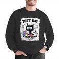 Test Day Stressed Cat Teacher Student Kids Testing Day Men Graphic Sweatshirt, funny gift