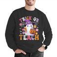 Trick Or Teach Groovy Teacher Ghost Halloween Teacher Men Graphic Sweatshirt, Groovy Teacher Sweatshirts, funny gift Trick Or Teach Groovy Teacher Ghost Halloween Teacher Men Graphic Sweatshirt, Groovy Teacher Sweatshirts, funny gift