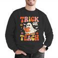 Trick Or Teach Halloween Shirt For Teacher Kids Floral Ghost Men Graphic Sweatshirt, funny gift Trick Or Teach Halloween Shirt For Teacher Kids Floral Ghost Men Graphic Sweatshirt, funny gift