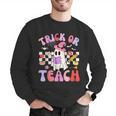 Trick Or Teach Halloween Teacher Floral Ghost Groovy Men Graphic Sweatshirt, Groovy Teacher Sweatshirts, funny gift Trick Or Teach Halloween Teacher Floral Ghost Groovy Men Graphic Sweatshirt, Groovy Teacher Sweatshirts, funny gift