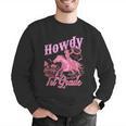 Vintage Howdy First Grade Cowgirl Teacher Western School Men Graphic Sweatshirt, First Grade Teacher Sweatshirts, funny gift