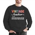 Vintage Teacher Knows More Than She Says Outfit Definition Men Graphic Sweatshirt, funny gift Vintage Teacher Knows More Than She Says Outfit Definition Men Graphic Sweatshirt, funny gift