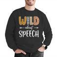 Wild About Speech SLP Leopard Teacher Back To School Kids Men Graphic Sweatshirt, funny gift Wild About Speech SLP Leopard Teacher Back To School Kids Men Graphic Sweatshirt, funny gift