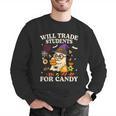 Will Trade Students For Candy Teacher Ghost Halloween Men Graphic Sweatshirt, funny gift
