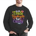 Will Trade Students For Candy Teacher Halloween Costume Men Graphic Sweatshirt, funny gift