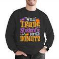 Will Trade Students For Donuts Halloween Teacher Men Graphic Sweatshirt, funny gift