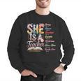 Women Bible Verse Christian Teacher God Says Back To School Men Graphic Sweatshirt, funny gift Women Bible Verse Christian Teacher God Says Back To School Men Graphic Sweatshirt, funny gift