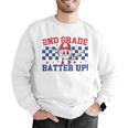 2nd Grade Batter Up Back To School Baseball Teacher Kids Men Graphic Sweatshirt, 2nd Grade Teacher Sweatshirts, funny gift