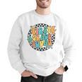 Back To School Groovy Teacher 1st First Grade Crew Squad Men Graphic Sweatshirt, Groovy Teacher Sweatshirts, First Grade Teacher Sweatshirts, funny gift