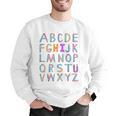 Back To School Kindergarten Alphabet ABC Teacher Women Kids Men Graphic Sweatshirt, funny gift