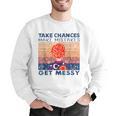 Take Chances Make Mistakes Get Messy Vintage Teacher Life Men Graphic Sweatshirt, funny gift