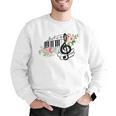 Cut Music Teacher Shirt With a Piano Keys Notes And Flowers Men Graphic Sweatshirt, funny gift