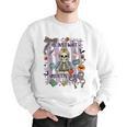 Halloween Skeleton Teacher I'Ll Just Wait Until It's Quiet Men Graphic Sweatshirt, funny gift