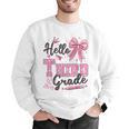 Hello Third Grade First Day Of School Coquette Teacher Girl Men Graphic Sweatshirt, First Grade Teacher Sweatshirts, funny gift