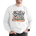 I'm Batty About My Students Watercolor Bat Teacher Halloween Men Graphic Sweatshirt, funny gift