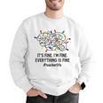It's Fine I'm Fine Christmas Lights Teacher Xmas Men Graphic Sweatshirt, funny gift It's Fine I'm Fine Christmas Lights Teacher Xmas Men Graphic Sweatshirt, funny gift