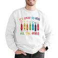 Its Okay To Feel All The Feels Mood Color Crayons Teacher Men Graphic Sweatshirt, funny gift Its Okay To Feel All The Feels Mood Color Crayons Teacher Men Graphic Sweatshirt, funny gift