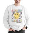 Kindergarten Teacher Team Hippie Smile Face Back To School Men Graphic Sweatshirt, funny gift Kindergarten Teacher Team Hippie Smile Face Back To School Men Graphic Sweatshirt, funny gift