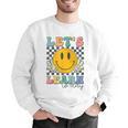 Let's Learn Today Smile Face Back To School For Teacher Kids Men Graphic Sweatshirt, funny gift