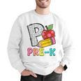 P Is For Pre-K Teacher Pencil Apple Back To School Men Graphic Sweatshirt, funny gift P Is For Pre-K Teacher Pencil Apple Back To School Men Graphic Sweatshirt, funny gift