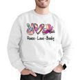 Peace Love Books Librarian Teacher Life Book Library Tie Dye Men Graphic Sweatshirt, funny gift