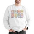 Basic Sign Language Speech Pathology Aac Sped Teacher Men Graphic Sweatshirt, funny gift Basic Sign Language Speech Pathology Aac Sped Teacher Men Graphic Sweatshirt, funny gift