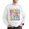 Soul Bleach Teacher Staff First Day Of School Last Hugs & High Fives Lunch Lady Vibes Blue Classic Fit Men Graphic Sweatshirt, funny gift Soul Bleach Teacher Staff First Day Of School Last Hugs & High Fives Lunch Lady Vibes Blue Classic Fit Men Graphic Sweatshirt, funny gift