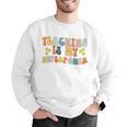 Teaching Is My Superpower Vintage Groovy University Teacher Men Graphic Sweatshirt, Groovy Teacher Sweatshirts, funny gift Teaching Is My Superpower Vintage Groovy University Teacher Men Graphic Sweatshirt, Groovy Teacher Sweatshirts, funny gift