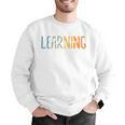 Vintage Play Is Learning Back To School Toddler Teacher Men Graphic Sweatshirt, funny gift