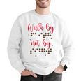 Visually Impaired Teacher Braille Bible Verse Walk By Faith Men Graphic Sweatshirt, funny gift