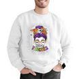 Witchy Teacher Halloween Messy Bun Teacher Bleached Men Graphic Sweatshirt, funny gift Witchy Teacher Halloween Messy Bun Teacher Bleached Men Graphic Sweatshirt, funny gift