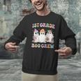 1st Grade Boo Crew Groovy Halloween Floral Ghost Kid Teacher Men Graphic Sweatshirt, Groovy Teacher Sweatshirts, gift for family, gift for coworker 1st Grade Boo Crew Groovy Halloween Floral Ghost Kid Teacher Men Graphic Sweatshirt, Groovy Teacher Sweatshirts, gift for family, gift for coworker