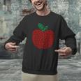 Apple Dot Pattern Art Teacher Appreciation Men Women Humor Men Graphic Sweatshirt, gift for family, gift for coworker