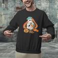 Art Teacher Painting Brushes Retro Pumpkin Ghost Artist Men Graphic Sweatshirt, gift for family, gift for coworker