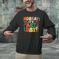 Back To School Hooray It's Art Day Art Teacher Artist Men Graphic Sweatshirt, gift for family, gift for coworker