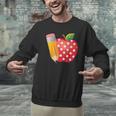 Back To School Pencil And Apple Teacher Student Men Graphic Sweatshirt, gift for family, gift for coworker