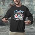 Chillin With My Snowmie Women Christmas Snowman Teacher Snow Men Graphic Sweatshirt, gift for family, gift for coworker Chillin With My Snowmie Women Christmas Snowman Teacher Snow Men Graphic Sweatshirt, gift for family, gift for coworker