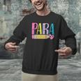 Colorful PARA Teacher Paraprofessional Cute Pencil Men Graphic Sweatshirt, gift for family, gift for coworker