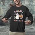 Daycare Boo Crew Groovy Halloween Floral Ghost Kid Teacher Men Graphic Sweatshirt, Groovy Teacher Sweatshirts, gift for family, gift for coworker