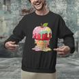 Dripping Apple Ice Cream Cone Cute Teacher Appreciation Men Graphic Sweatshirt, gift for family, gift for coworker Dripping Apple Ice Cream Cone Cute Teacher Appreciation Men Graphic Sweatshirt, gift for family, gift for coworker