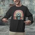 ESL Squad Teacher Crew Team Back To School English Rainbow Men Graphic Sweatshirt, Esl Teacher Sweatshirts, English Teacher Sweatshirts, gift for family, gift for coworker