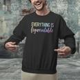 Everything Is Figureoutable Teacher Motivational - -Adults Small Short Sleeve Crew Collar Modern Fun Vacation Cotton Polyester Machine Wash Men Graphic Sweatshirt, gift for family, gift for coworker