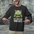 Eye Survived 100 Days Of School Monster Lover Teacher Kids Men Graphic Sweatshirt, gift for family, gift for coworker Eye Survived 100 Days Of School Monster Lover Teacher Kids Men Graphic Sweatshirt, gift for family, gift for coworker