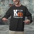 Fall Kindergarten Teacher K Is For Buffalo Plaid Pumpkin Men Graphic Sweatshirt, gift for family, gift for coworker Fall Kindergarten Teacher K Is For Buffalo Plaid Pumpkin Men Graphic Sweatshirt, gift for family, gift for coworker