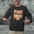 First Grade Fall Floral Coquette Bow Teachers Students Men Graphic Sweatshirt, First Grade Teacher Sweatshirts, gift for family, gift for coworker